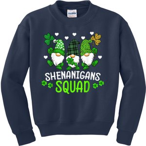 Shenanigans Squad Gnome St Patrick's Kids Sweatshirt