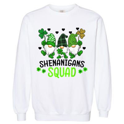 Shenanigans Squad Gnome St Patrick's Garment-Dyed Sweatshirt