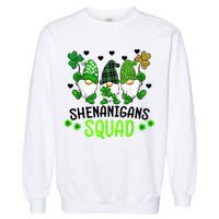 Shenanigans Squad Gnome St Patrick's Garment-Dyed Sweatshirt