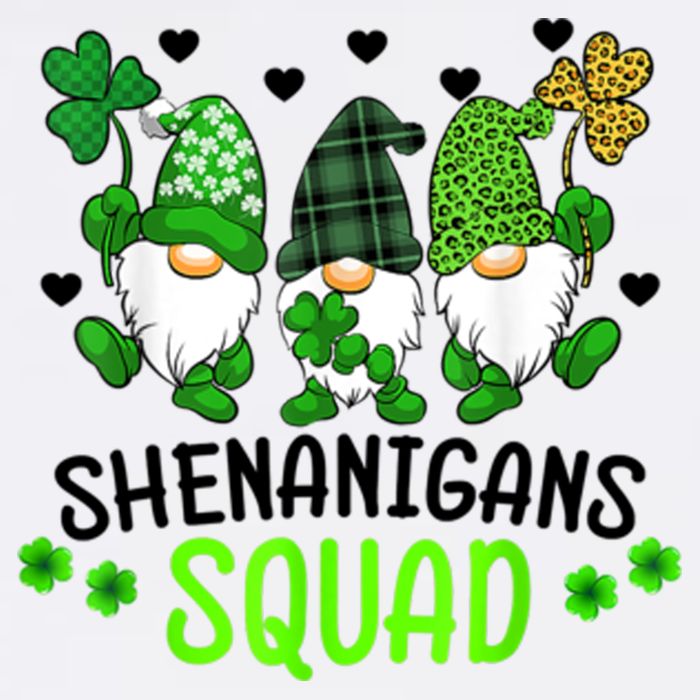 Shenanigans Squad Gnome St Patrick's Garment-Dyed Sweatshirt