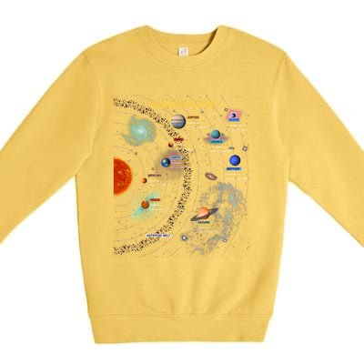 Solar System Gift Perfect Space Enthusiasts Gift Great Gift Premium Crewneck Sweatshirt