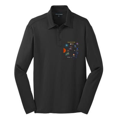 Solar System Gift Perfect Space Enthusiasts Gift Great Gift Silk Touch Performance Long Sleeve Polo