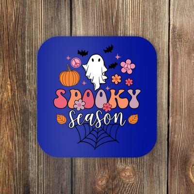 Spooky Season Groovy Ghost Halloween Scary Gift Coaster