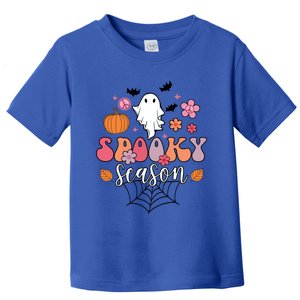 Spooky Season Groovy Ghost Halloween Scary Gift Toddler T-Shirt