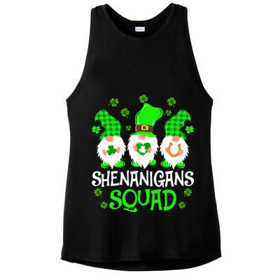 Shenanigans Squad Gnomies St Patrick's Day Ladies PosiCharge Tri-Blend Wicking Tank