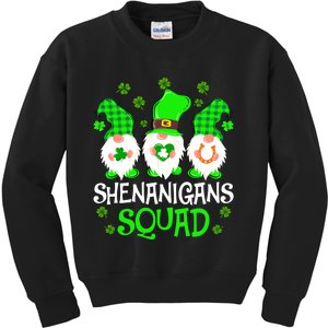 Shenanigans Squad Gnomies St Patrick's Day Kids Sweatshirt