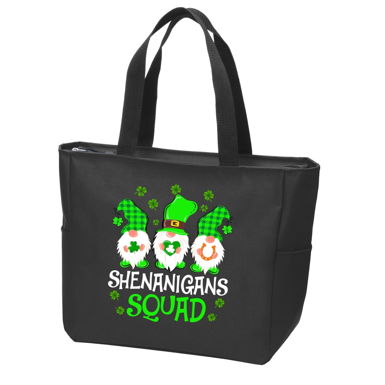 Shenanigans Squad Gnomies St Patrick's Day Zip Tote Bag