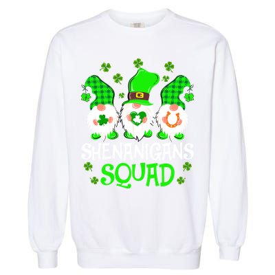 Shenanigans Squad Gnomies St Patrick's Day Garment-Dyed Sweatshirt