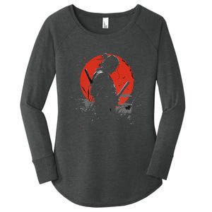 Samurai Spirit Graphic Modern WarriorS Women's Perfect Tri Tunic Long Sleeve Shirt