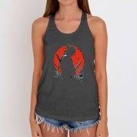 Samurai Spirit Graphic Modern WarriorS Women's Knotted Racerback Tank