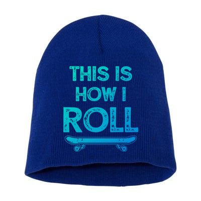 Skateboard Skateboarding Gift For Skateboarders Funny Gift Short Acrylic Beanie