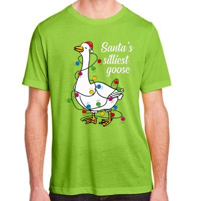 Santa’s silliest goose Funny Christmas Family Sweatshirt Adult ChromaSoft Performance T-Shirt