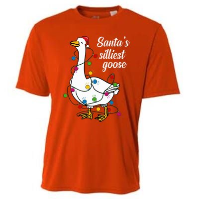 Santa’s silliest goose Funny Christmas Family Sweatshirt Cooling Performance Crew T-Shirt