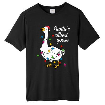 Santa’s silliest goose Funny Christmas Family Sweatshirt Tall Fusion ChromaSoft Performance T-Shirt