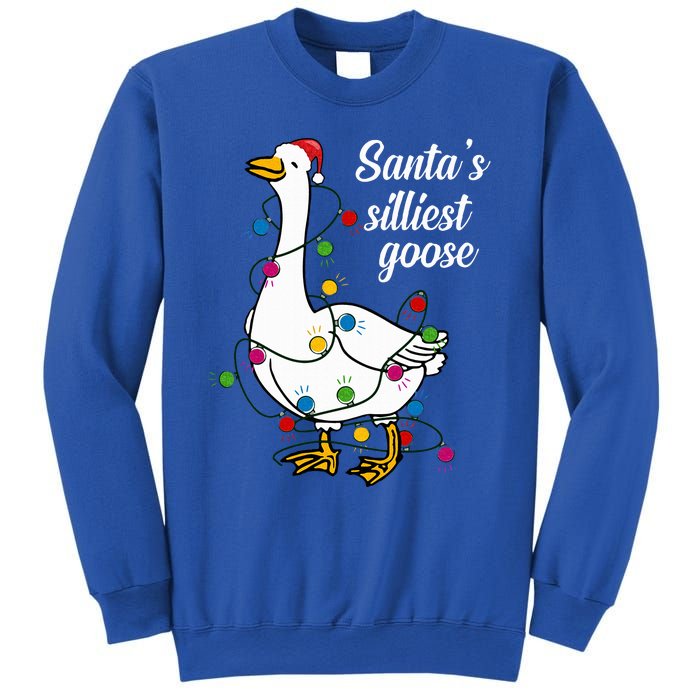 Santa’s silliest goose Funny Christmas Family Sweatshirt Sweatshirt