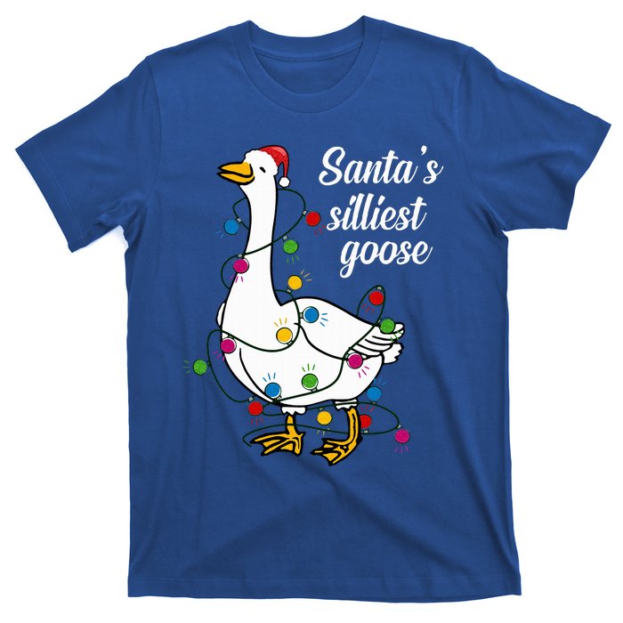 Santa’s silliest goose Funny Christmas Family Sweatshirt T-Shirt