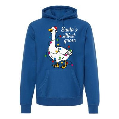 Santa’s silliest goose Funny Christmas Family Sweatshirt Premium Hoodie