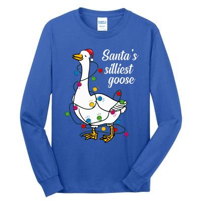 Santa’s silliest goose Funny Christmas Family Sweatshirt Tall Long Sleeve T-Shirt