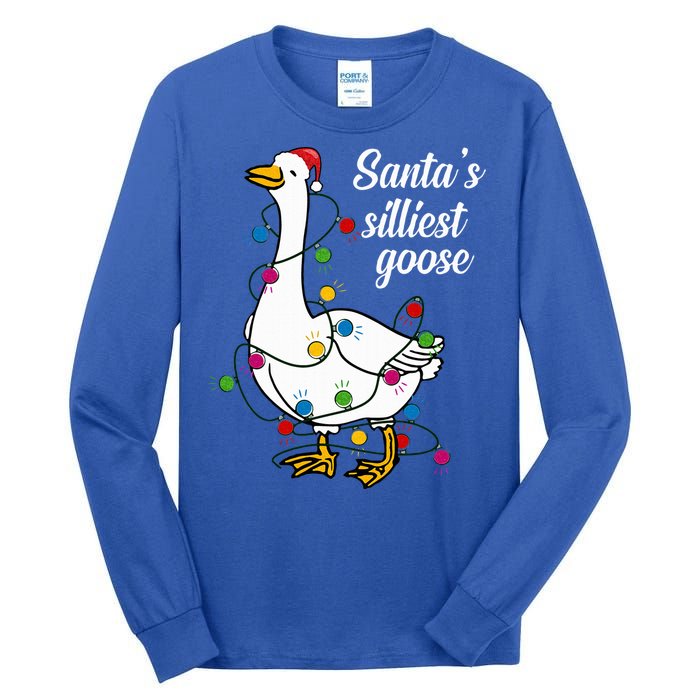 Santa’s silliest goose Funny Christmas Family Sweatshirt Tall Long Sleeve T-Shirt