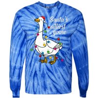 Santa’s silliest goose Funny Christmas Family Sweatshirt Tie-Dye Long Sleeve Shirt