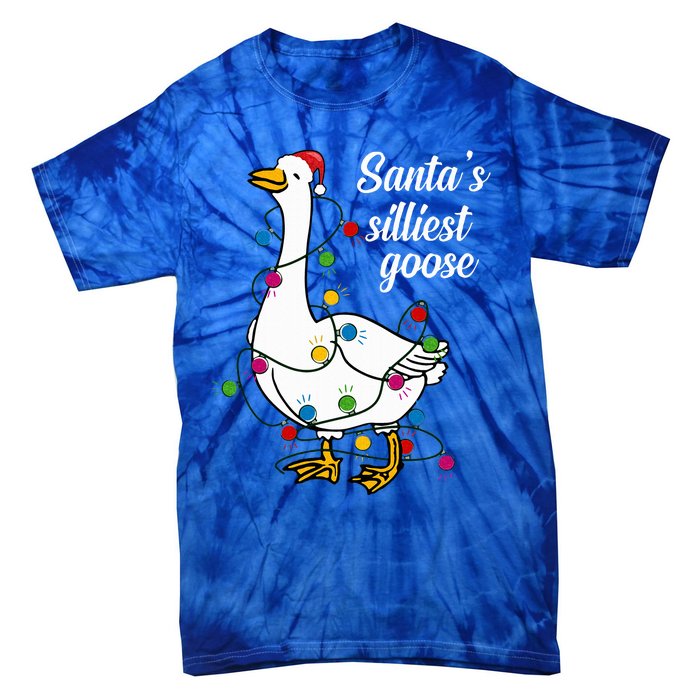 Santa’s silliest goose Funny Christmas Family Sweatshirt Tie-Dye T-Shirt