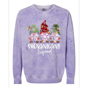 Shenanigans Squad Gnomes Pajamas Family Matching Christmas Colorblast Crewneck Sweatshirt