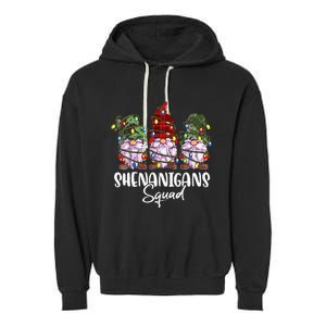 Shenanigans Squad Gnomes Pajamas Family Matching Christmas Garment-Dyed Fleece Hoodie