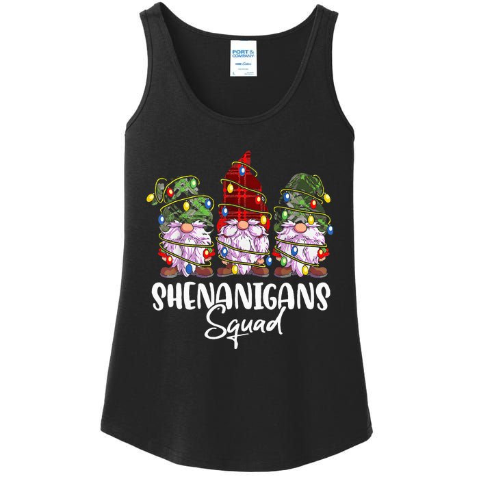 Shenanigans Squad Gnomes Pajamas Family Matching Christmas Ladies Essential Tank