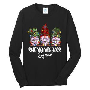 Shenanigans Squad Gnomes Pajamas Family Matching Christmas Tall Long Sleeve T-Shirt