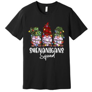 Shenanigans Squad Gnomes Pajamas Family Matching Christmas Premium T-Shirt