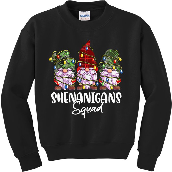 Shenanigans Squad Gnomes Pajamas Family Matching Christmas Kids Sweatshirt