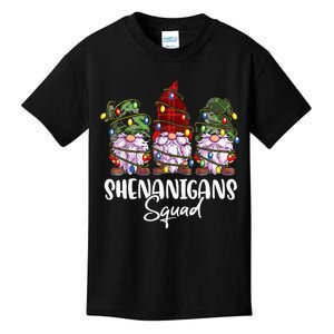 Shenanigans Squad Gnomes Pajamas Family Matching Christmas Kids T-Shirt