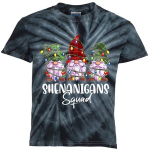 Shenanigans Squad Gnomes Pajamas Family Matching Christmas Kids Tie-Dye T-Shirt