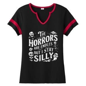 Stay Silly Goose Horrors Are Endless Funny Meme Ladies Halftime Notch Neck Tee