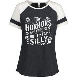 Stay Silly Goose Horrors Are Endless Funny Meme Enza Ladies Jersey Colorblock Tee