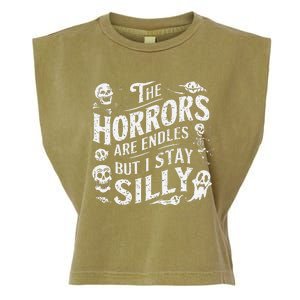 Stay Silly Goose Horrors Are Endless Funny Meme Garment-Dyed Women's Muscle Tee