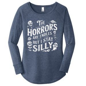 Stay Silly Goose Horrors Are Endless Funny Meme Women's Perfect Tri Tunic Long Sleeve Shirt