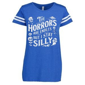 Stay Silly Goose Horrors Are Endless Funny Meme Enza Ladies Jersey Football T-Shirt