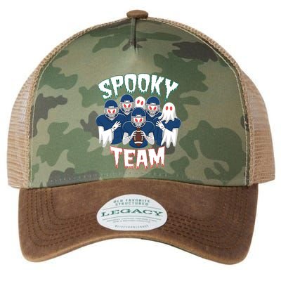 Scary Spooky Ghost Team Halloween American Football Gift Legacy Tie Dye Trucker Hat