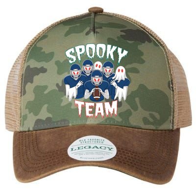 Scary Spooky Ghost Team Halloween American Football Gift Legacy Tie Dye Trucker Hat