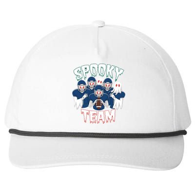 Scary Spooky Ghost Team Halloween American Football Gift Snapback Five-Panel Rope Hat