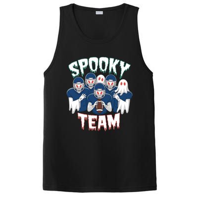 Scary Spooky Ghost Team Halloween American Football Gift PosiCharge Competitor Tank