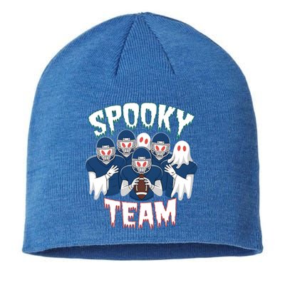 Scary Spooky Ghost Team Halloween American Football Gift Sustainable Beanie