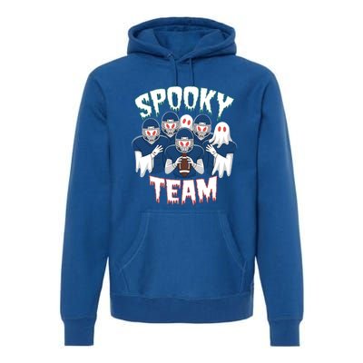 Scary Spooky Ghost Team Halloween American Football Gift Premium Hoodie