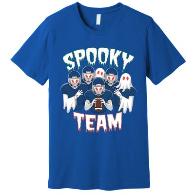 Scary Spooky Ghost Team Halloween American Football Gift Premium T-Shirt