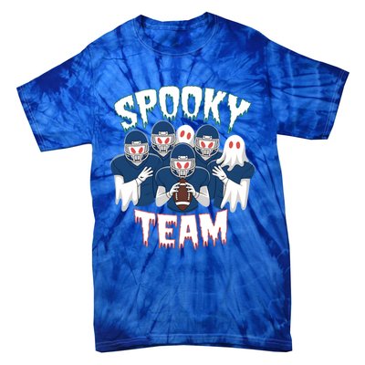 Scary Spooky Ghost Team Halloween American Football Gift Tie-Dye T-Shirt