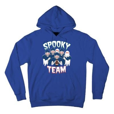 Scary Spooky Ghost Team Halloween American Football Gift Tall Hoodie