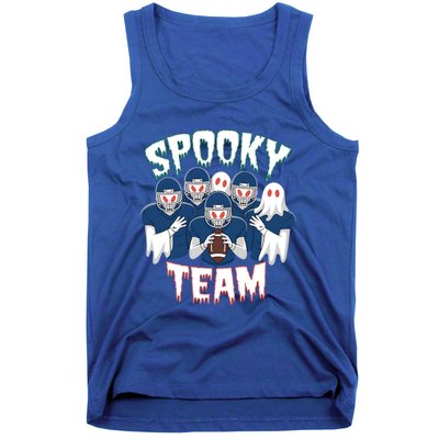 Scary Spooky Ghost Team Halloween American Football Gift Tank Top