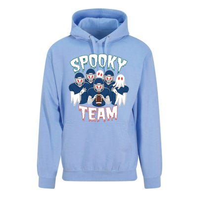 Scary Spooky Ghost Team Halloween American Football Gift Unisex Surf Hoodie