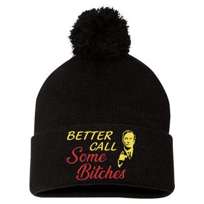 Shitpostgateway Saul Goodman Better Call Some Bitches Pom Pom 12in Knit Beanie